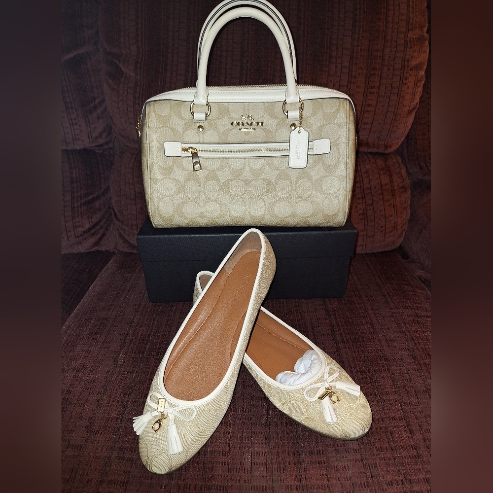 Coach ballet flats & matching bag